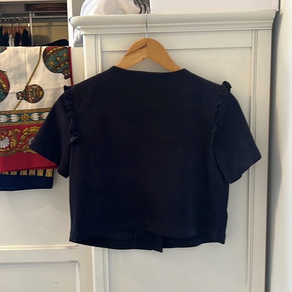 Zara Navy Blue Women's Sweater Crop Cardigan - Picture 10 of 11